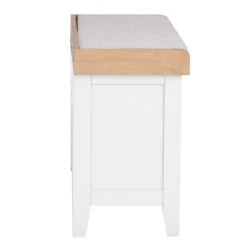 Eaton White Painted Oak Large Hall Bench -Furniture Sale Shop EA HB W6Large
