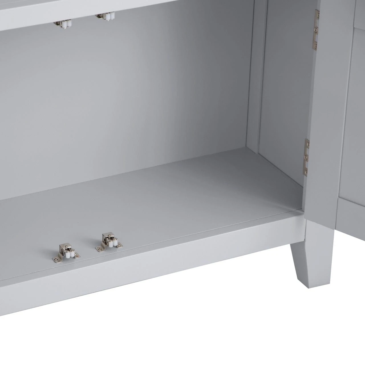 Eaton Grey Painted Oak Large Wide Bookcase 6 Eaton Grey Painted Oak Large Wide Bookcase - Image 4