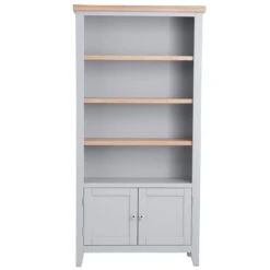 Eaton Grey Painted Oak Large Wide Bookcase 16 Eaton Grey Painted Oak Large Wide Bookcase -Furniture Sale Shop EA LBC G6Large
