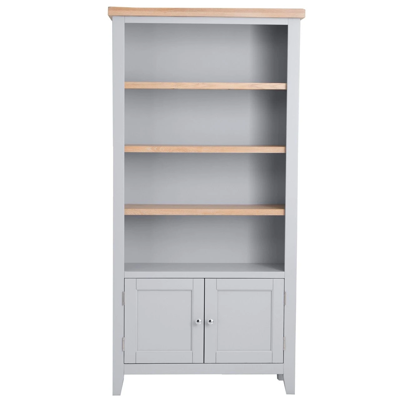 Eaton Grey Painted Oak Large Wide Bookcase 9 Eaton Grey Painted Oak Large Wide Bookcase - Image 7