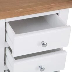 Eaton White Painted Oak Large Bedside Table -Furniture Sale Shop EA LBSC W3Large