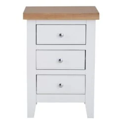 Eaton White Painted Oak Large Bedside Table -Furniture Sale Shop EA LBSC W6Large