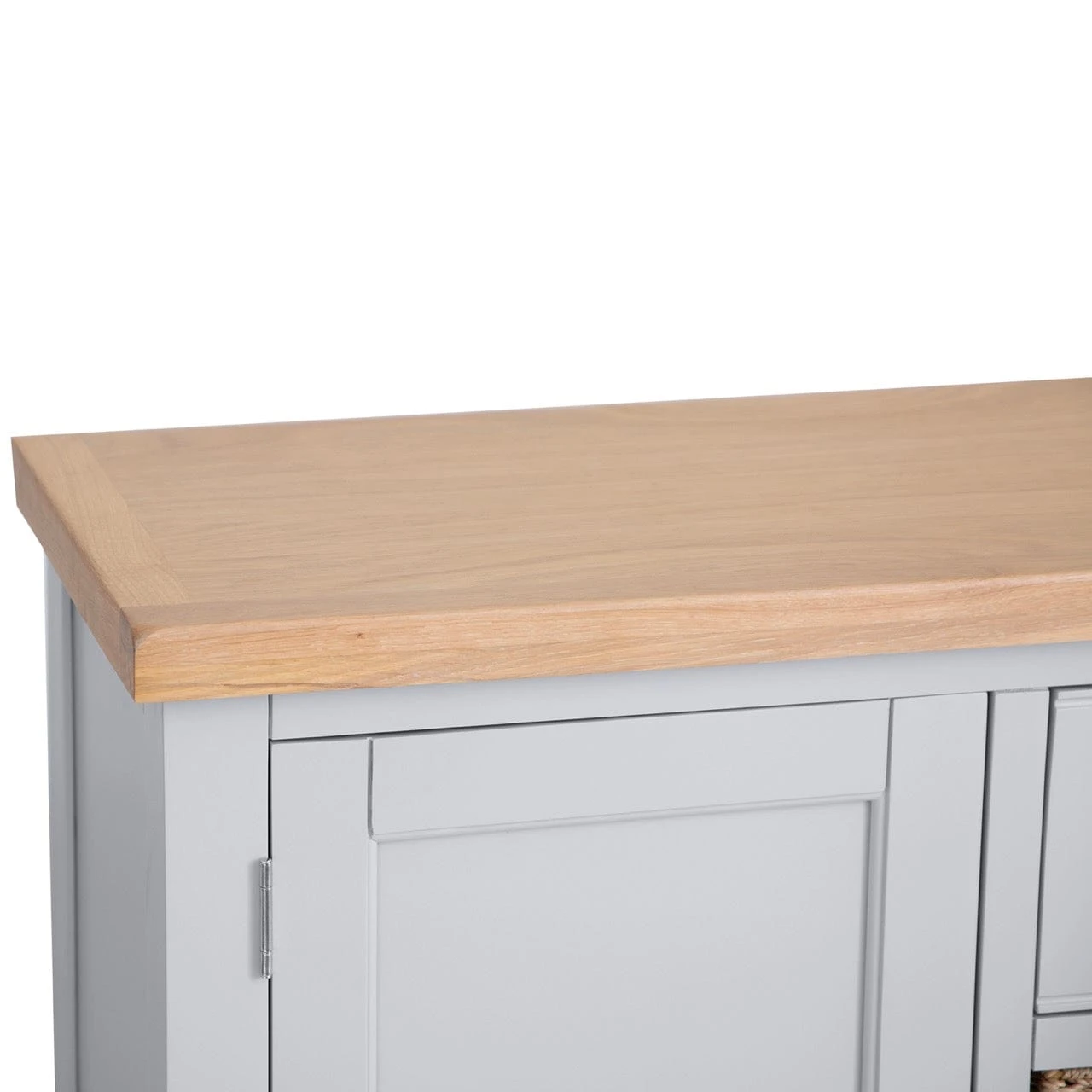 Eaton Grey Painted Oak 2 Door Large Sideboard With Wicker Baskets 7 Eaton Grey Painted Oak 2 Door Large Sideboard With Wicker Baskets - Image 5