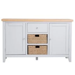 Eaton Grey Painted Oak 2 Door Large Sideboard With Wicker Baskets 16 Eaton Grey Painted Oak 2 Door Large Sideboard With Wicker Baskets -Furniture Sale Shop EA LS G6Large