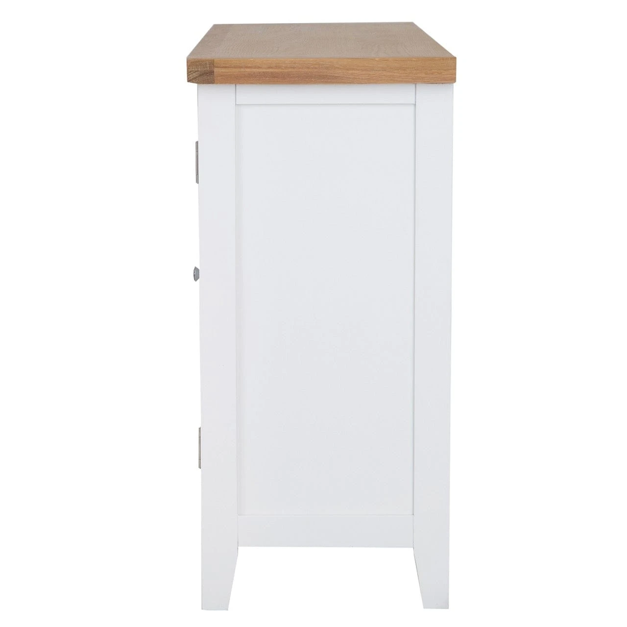 Eaton White Painted Oak 2 Door Large Sideboard With Wicker Baskets 10 Eaton White Painted Oak 2 Door Large Sideboard With Wicker Baskets - Image 9