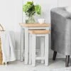 Eaton Grey Painted Oak Nest Of 2 Tables -Furniture Sale Shop EA N2T G
