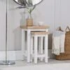Eaton White Painted Oak Nest Of 2 Tables -Furniture Sale Shop EA N2T W 0603c177 8d64 49c5 8a0e 78e96090fe8d