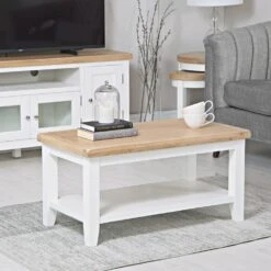 Eaton White Painted Oak Small Coffee Table