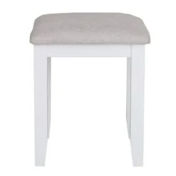 Eaton White Painted Oak Dressing Stool -Furniture Sale Shop EA ST W3Large
