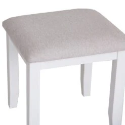 Eaton White Painted Oak Dressing Stool -Furniture Sale Shop EA ST W4Large