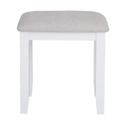Eaton White Painted Oak Dressing Stool -Furniture Sale Shop EA ST W5Large