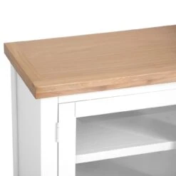 Eaton White Painted Oak Small TV Unit -Furniture Sale Shop EA STV W4Large