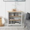 Eaton Grey Painted Oak Small Wide Bookcase 2 Eaton Grey Painted Oak Small Wide Bookcase -Furniture Sale Shop EA SWBC G