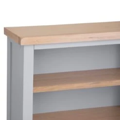 Eaton Grey Painted Oak Small Wide Bookcase 10 Eaton Grey Painted Oak Small Wide Bookcase -Furniture Sale Shop EA SWBC G2Large