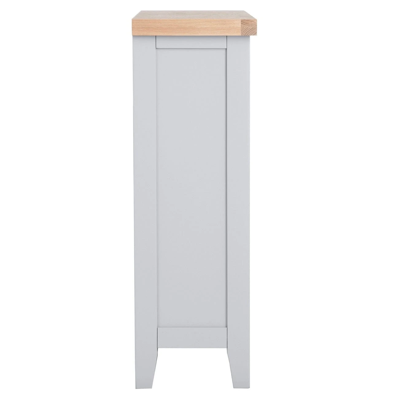 Eaton Grey Painted Oak Small Wide Bookcase 7 Eaton Grey Painted Oak Small Wide Bookcase - Image 5