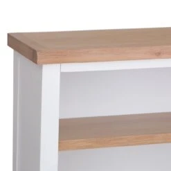 Eaton White Painted Oak Small Wide Bookcase -Furniture Sale Shop EA SWBC W2Large