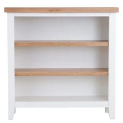 Eaton White Painted Oak Small Wide Bookcase -Furniture Sale Shop EA SWBC W4Large