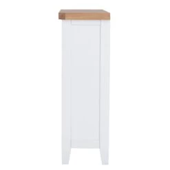 Eaton White Painted Oak Small Wide Bookcase -Furniture Sale Shop EA SWBC W5Large