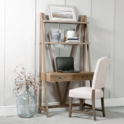 Falmouth Oak Desk Bookcase