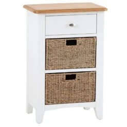 Gloucester White Painted 1 Drawer 2 Wicker Basket Cabinet -Furniture Sale Shop GA C12 W 1 c7f9d73f ed03 4eb8 b1aa 9b5e0c5ed232