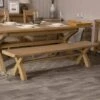 Wessex Smoked Oak 2.5m Cross Leg Bench 1 Wessex Smoked Oak 2.5m Cross Leg Bench -Furniture Sale Shop HO 20BEN