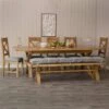 Wessex Smoked Oak 2.5m Cross Leg Extending Dining Table