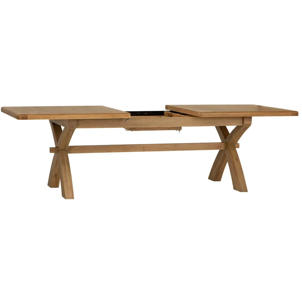 Wessex Smoked Oak 2.5m Cross Leg Extending Dining Table 6 Wessex Smoked Oak 2.5m Cross Leg Extending Dining Table - Image 4