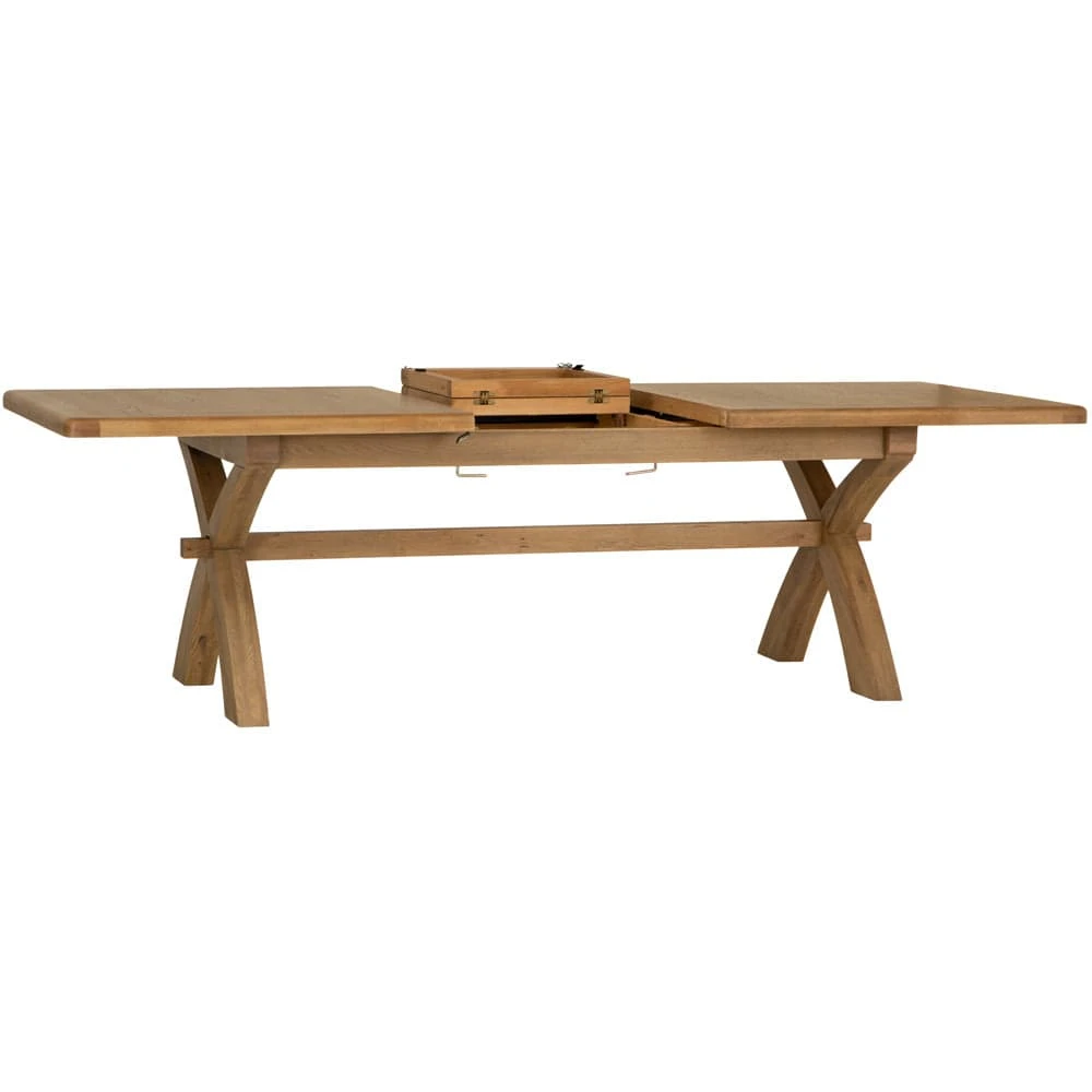 Wessex Smoked Oak 2.5m Cross Leg Extending Dining Table 7 Wessex Smoked Oak 2.5m Cross Leg Extending Dining Table - Image 5