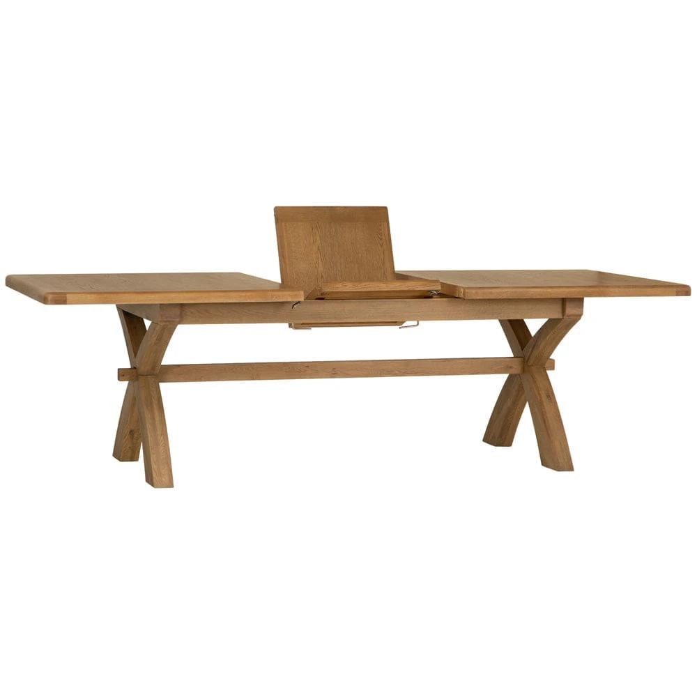 Wessex Smoked Oak 2.5m Cross Leg Extending Dining Table 8 Wessex Smoked Oak 2.5m Cross Leg Extending Dining Table - Image 6