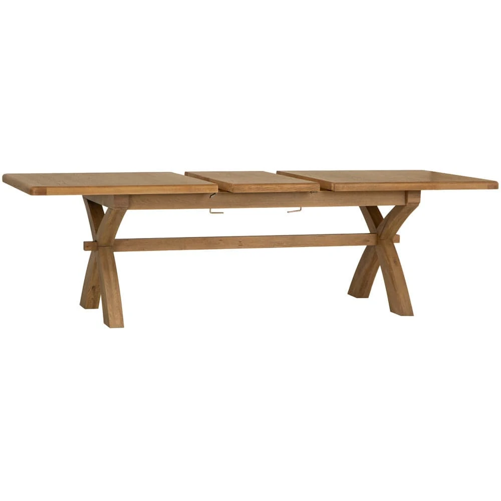 Wessex Smoked Oak 2.5m Cross Leg Extending Dining Table 9 Wessex Smoked Oak 2.5m Cross Leg Extending Dining Table - Image 7