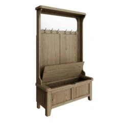 Wessex Smoked Oak Hall Bench Unit 11 Wessex Smoked Oak Hall Bench Unit -Furniture Sale Shop HO HBU 03