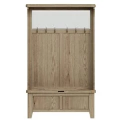 Wessex Smoked Oak Hall Bench Unit 12 Wessex Smoked Oak Hall Bench Unit -Furniture Sale Shop HO HBU 04