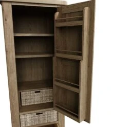 Wessex Smoked Oak Slim Larder Cupboard -Furniture Sale Shop HO SLU 10