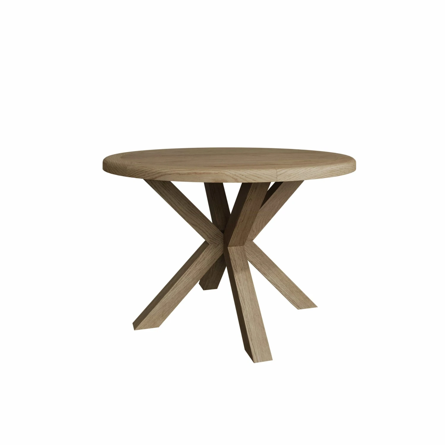 Wessex Smoked Oak Small Round Cross Leg Dining Table 4 Wessex Smoked Oak Small Round Cross Leg Dining Table - Image 2