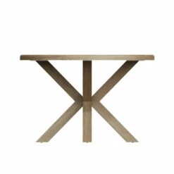 Wessex Smoked Oak Small Round Cross Leg Dining Table 9 Wessex Smoked Oak Small Round Cross Leg Dining Table -Furniture Sale Shop HO SRT 03