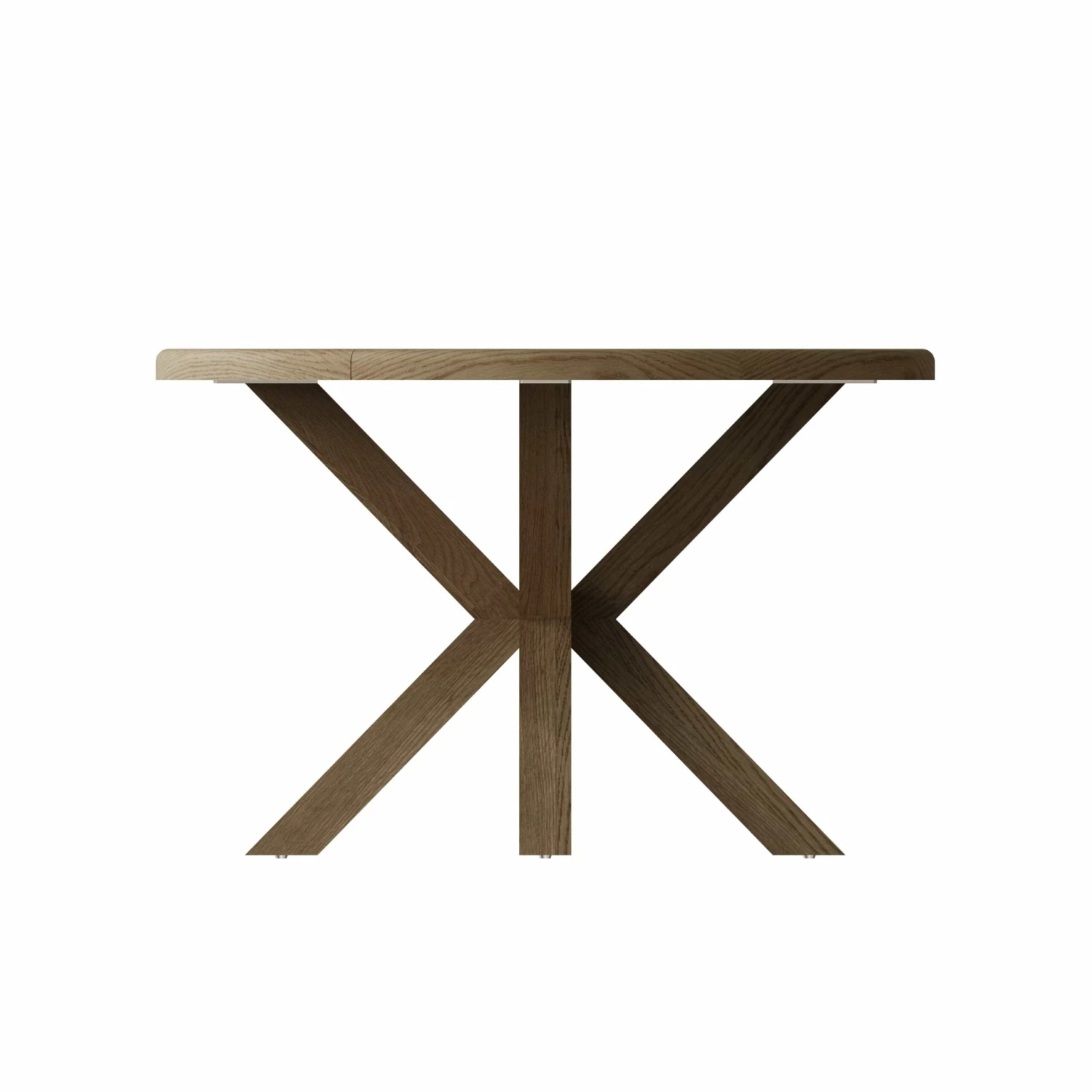 Wessex Smoked Oak Small Round Cross Leg Dining Table 6 Wessex Smoked Oak Small Round Cross Leg Dining Table - Image 4