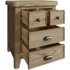 Wessex Smoked Oak Extra Large Bedside Table -Furniture Sale Shop HO XLBSC 03 141fe0c4 9b2d 4e16 a2a5 a51356738ab7