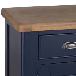 Wessex Smoked Oak Blue Painted Large Sideboard Wine Rack -Furniture Sale Shop HOP LS B 8