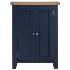 Wessex Smoked Oak Blue Painted Shoe Cupboard 23 Wessex Smoked Oak Blue Painted Shoe Cupboard -Furniture Sale Shop HOP SHC B 10