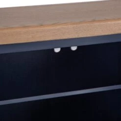 Wessex Smoked Oak Blue Painted Shoe Cupboard 18 Wessex Smoked Oak Blue Painted Shoe Cupboard -Furniture Sale Shop HOP SHC B 4