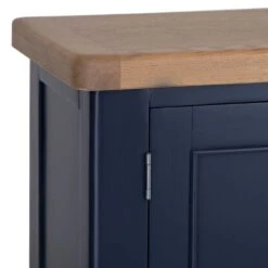 Wessex Smoked Oak Blue Painted Shoe Cupboard 16 Wessex Smoked Oak Blue Painted Shoe Cupboard -Furniture Sale Shop HOP SHC B 5