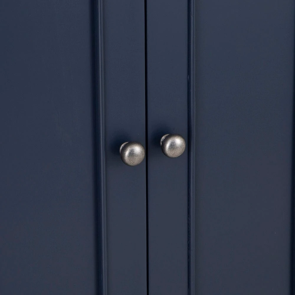 Wessex Smoked Oak Blue Painted Shoe Cupboard 10 Wessex Smoked Oak Blue Painted Shoe Cupboard - Image 8