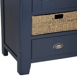 Wessex Smoked Oak Blue Painted Slim Larder Cupboard 22 Wessex Smoked Oak Blue Painted Slim Larder Cupboard -Furniture Sale Shop HOP SLU B 9