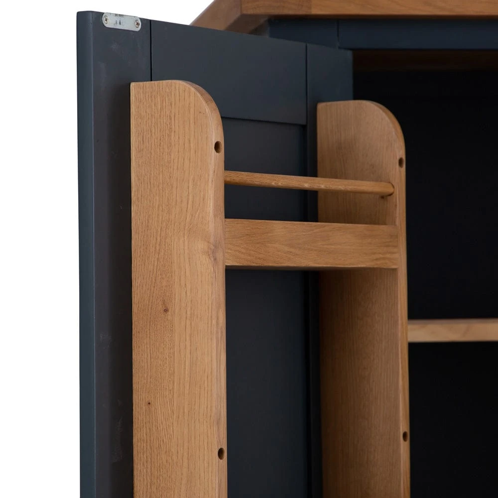 Hampshire Blue Painted Oak Large Larder Unit 8 Hampshire Blue Painted Oak Large Larder Unit - Image 6