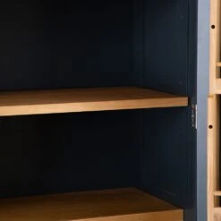 Hampshire Blue Painted Oak Large Larder Unit 27 Hampshire Blue Painted Oak Large Larder Unit -Furniture Sale Shop HP LLU B 12