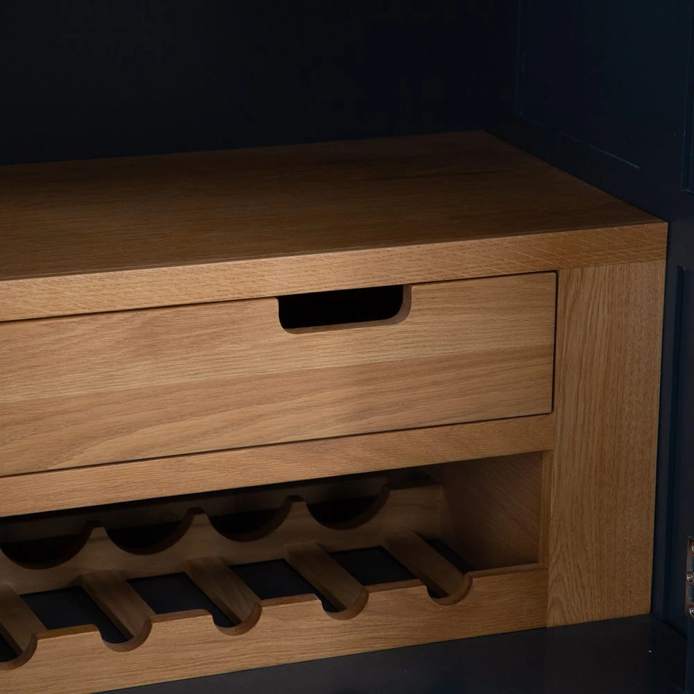 Hampshire Blue Painted Oak Large Larder Unit 11 Hampshire Blue Painted Oak Large Larder Unit - Image 9