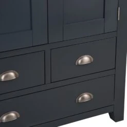 Hampshire Blue Painted Oak Large Larder Unit 35 Hampshire Blue Painted Oak Large Larder Unit -Furniture Sale Shop HP LLU B 5