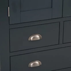 Hampshire Blue Painted Oak Large Larder Unit 34 Hampshire Blue Painted Oak Large Larder Unit -Furniture Sale Shop HP LLU B 6