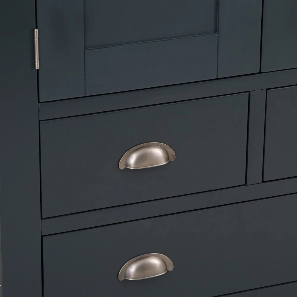 Hampshire Blue Painted Oak Large Larder Unit 17 Hampshire Blue Painted Oak Large Larder Unit - Image 15