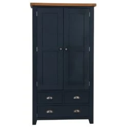 Hampshire Blue Painted Oak Large Larder Unit 36 Hampshire Blue Painted Oak Large Larder Unit -Furniture Sale Shop HP LLU B 7